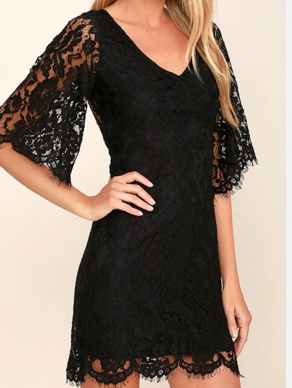 Xl Another Story Wing Sleeve Witchy Goth Dress Lace Black